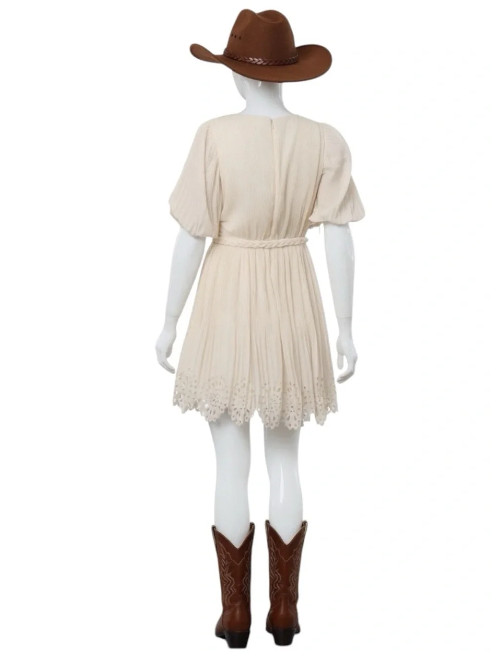 LENA  ribbed/pleated detailing mini dress size S L - Picture 3 of 7
